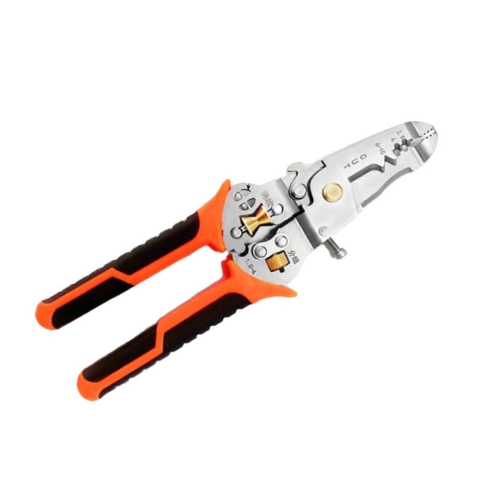 Wire Stripper Tool 10In1 Carbon Steel With Secure Crimping Cutting And Ergonomic NonSlip Grip