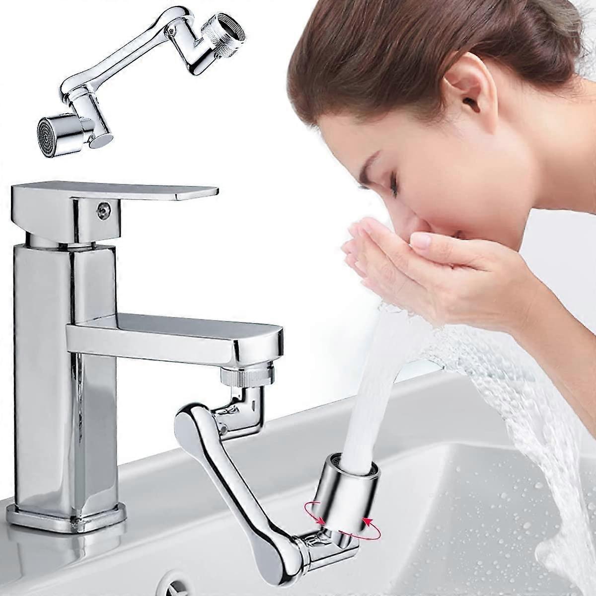 1080° Aerator Tap with Swiveling Double Function, 22mm Internal Thread, 24mm Male Thread for Boosting Shower Attachment
