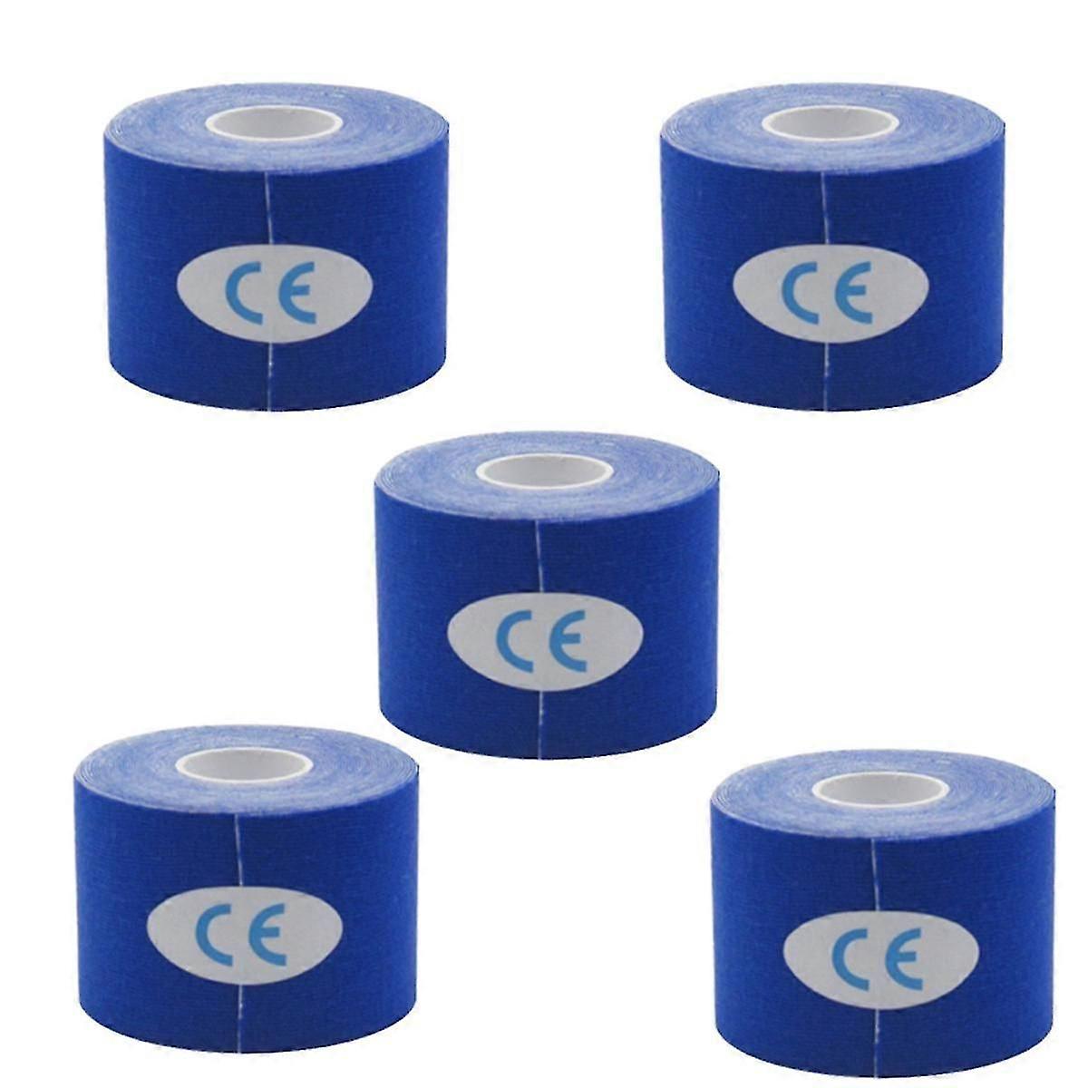 Exquisite Blue 5 Pcs 5cmx5cm Elastic Bandage, ,Patch, Muscle Patch