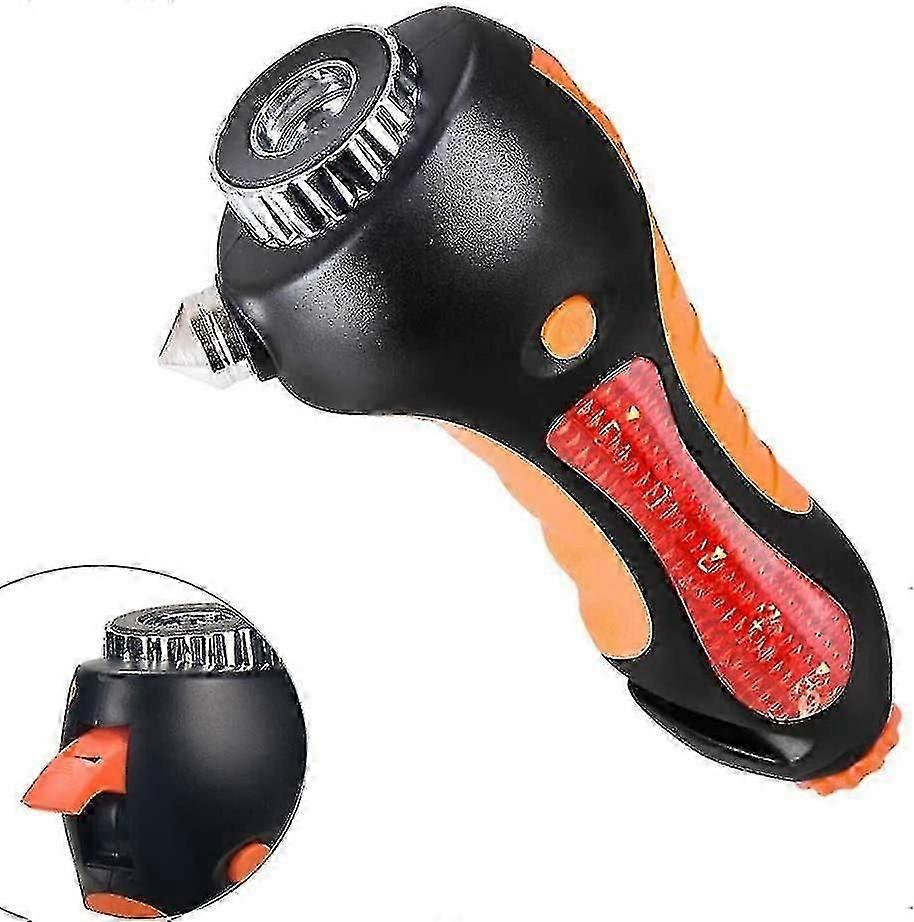 6-in-1 Car Emergency Tool with Seatbelt Cutter and LED Flashlight