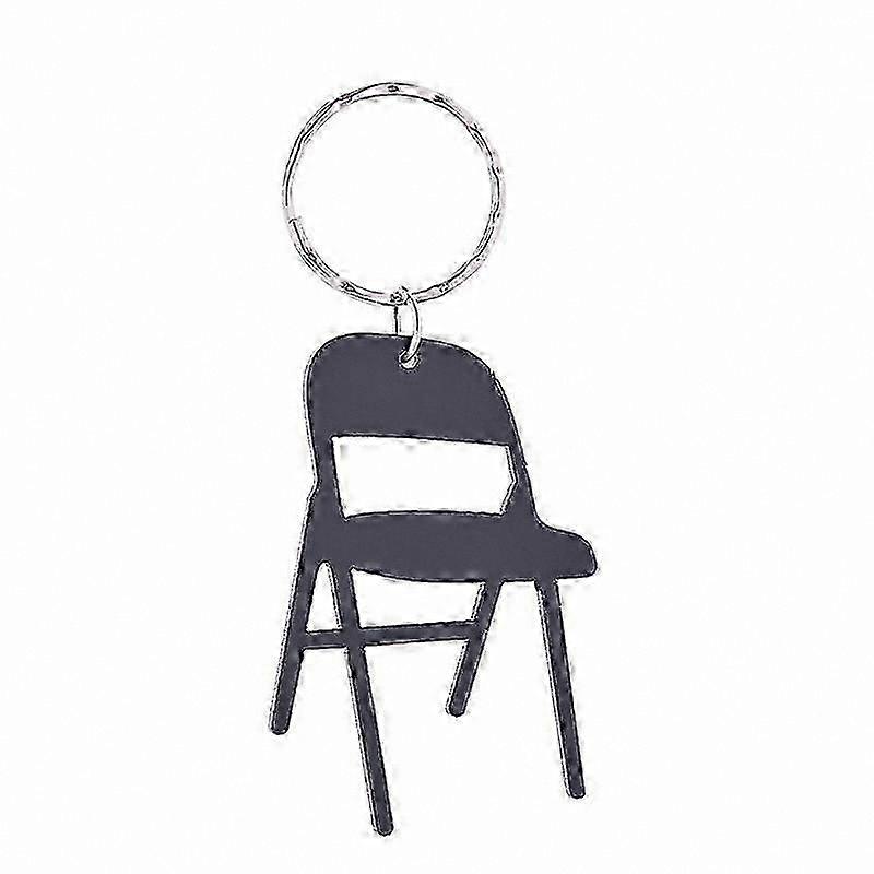 Mini Acrylic Backrest Chair Keychain Pendant Keyring Folding Design Accessory