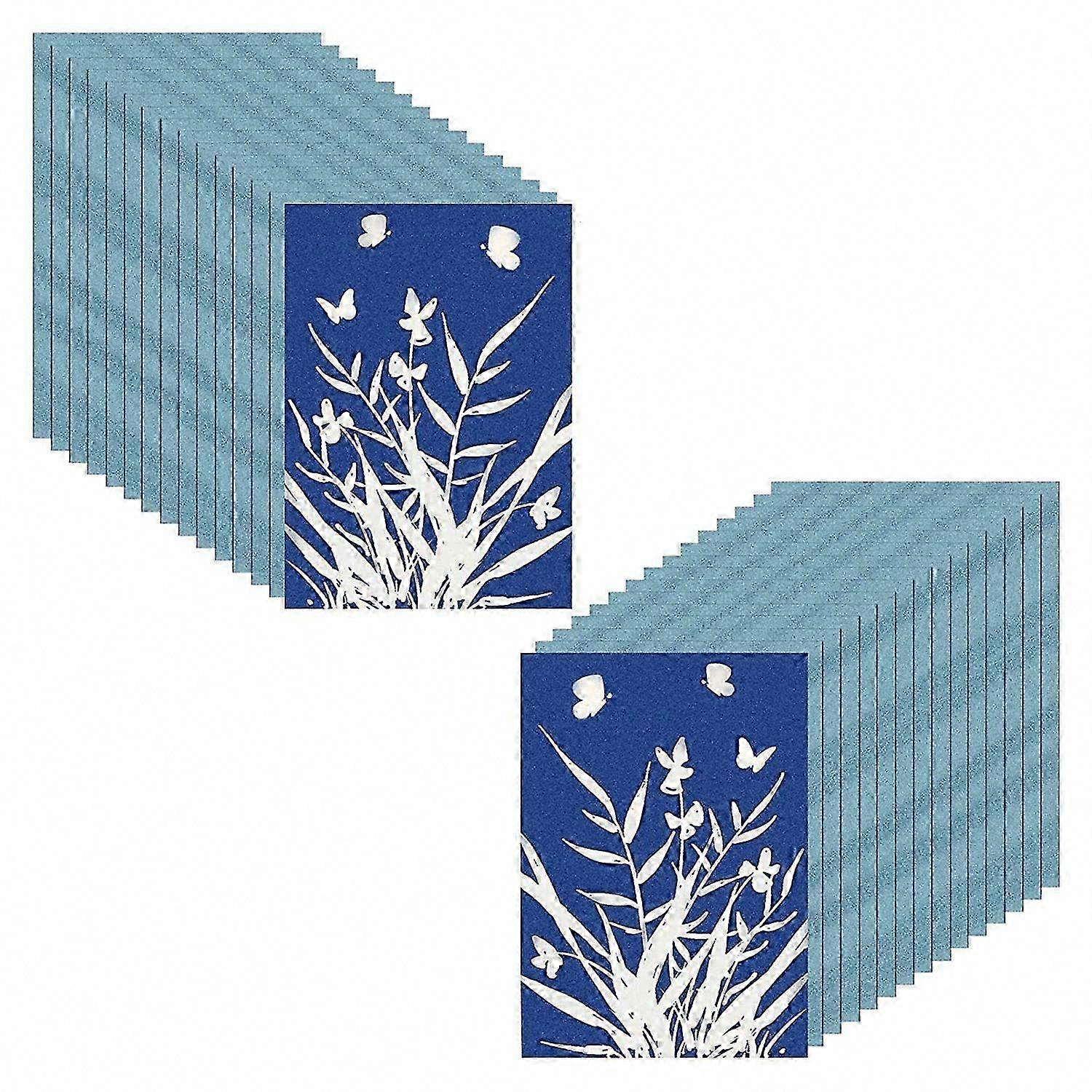 Cyanotype Paper Kit, 30 Pcs A5 High Sensitivity Solar Drawing Printing Paper for Sun Prints