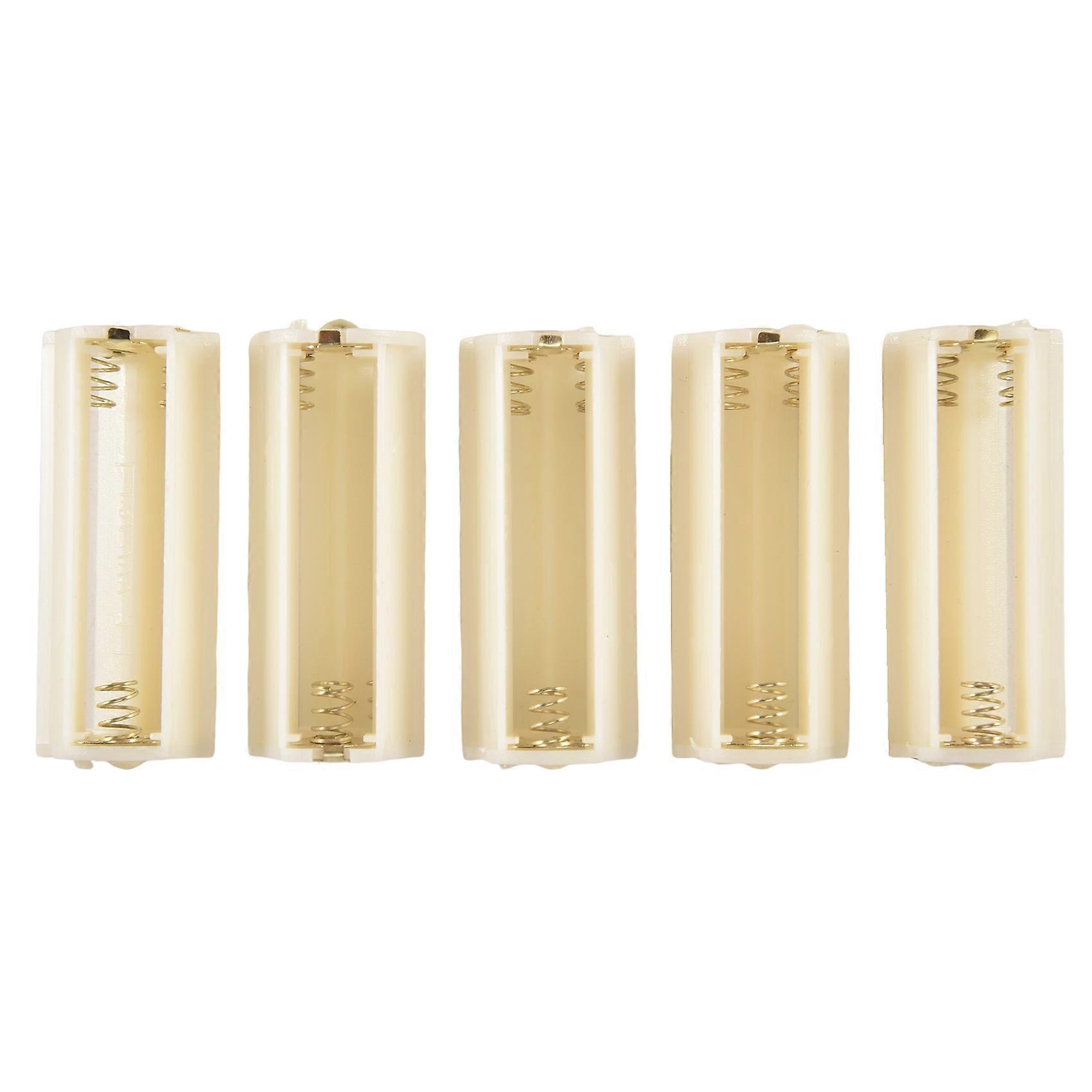  Flashlight Cylindrical 3 x AAA Battery Plastic Holder Box 5Pcs