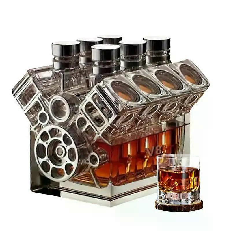 Whiskey Decanter V8 Engines Shape Liquor Bottle Bar wine dispenser Alcohol Container Pourer For Tequila Bourbon y