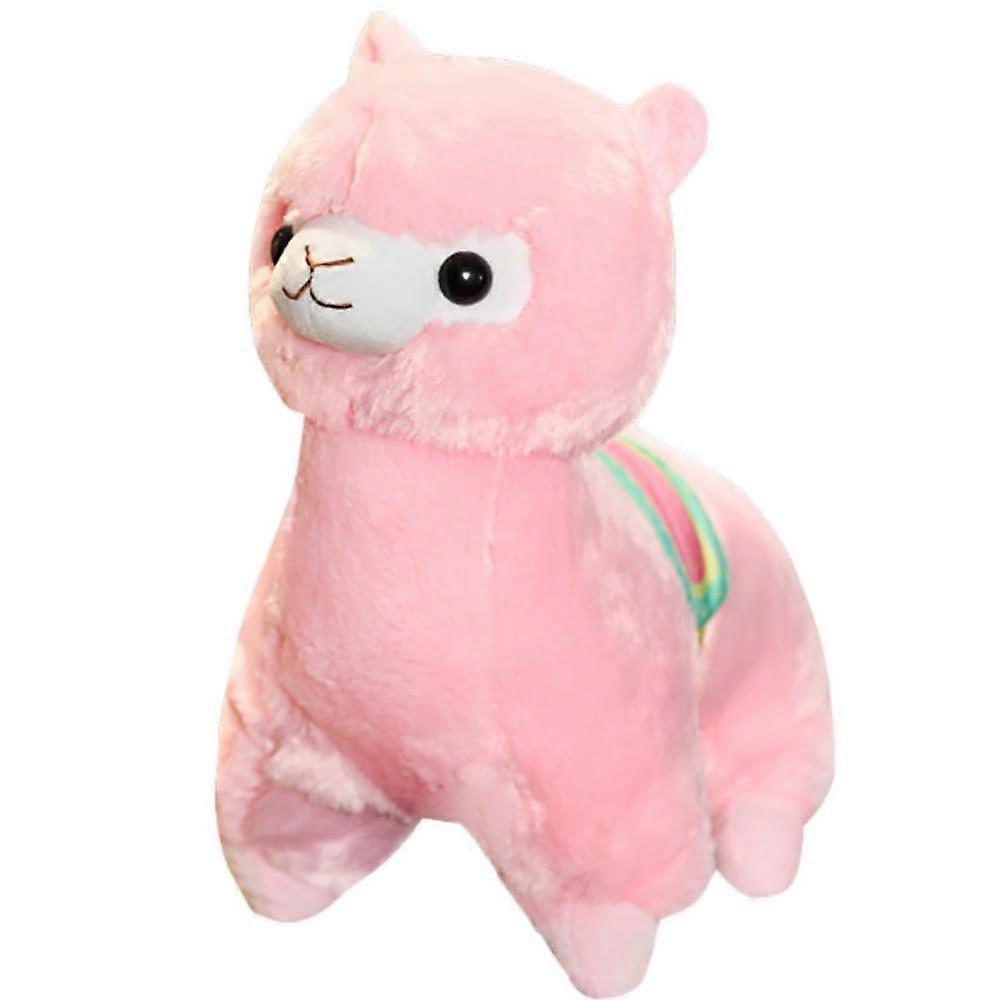 Alpaca Plush Toy 13.7-Inch Pink Soft Plush Hug Pillow Cushion Plushie Stuffed Alpaca Doll