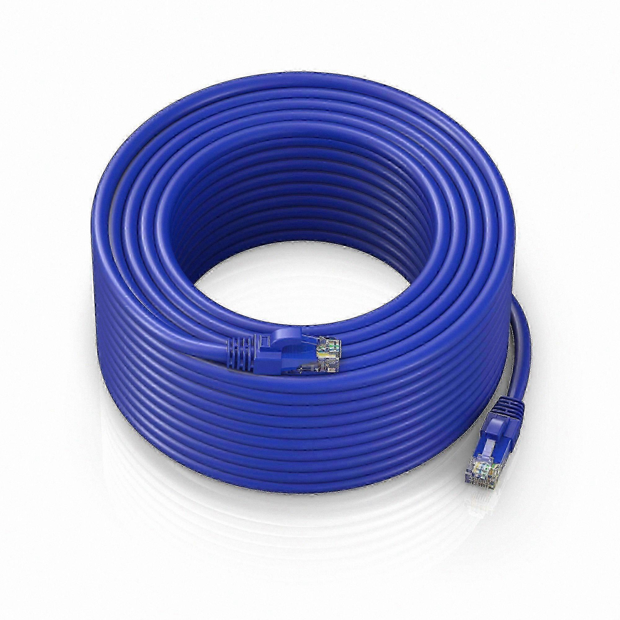 CAT6 Ethernet Cable 300ft High-Speed Outdoor Network Cord, Blue, LAN Internet Connection 0711