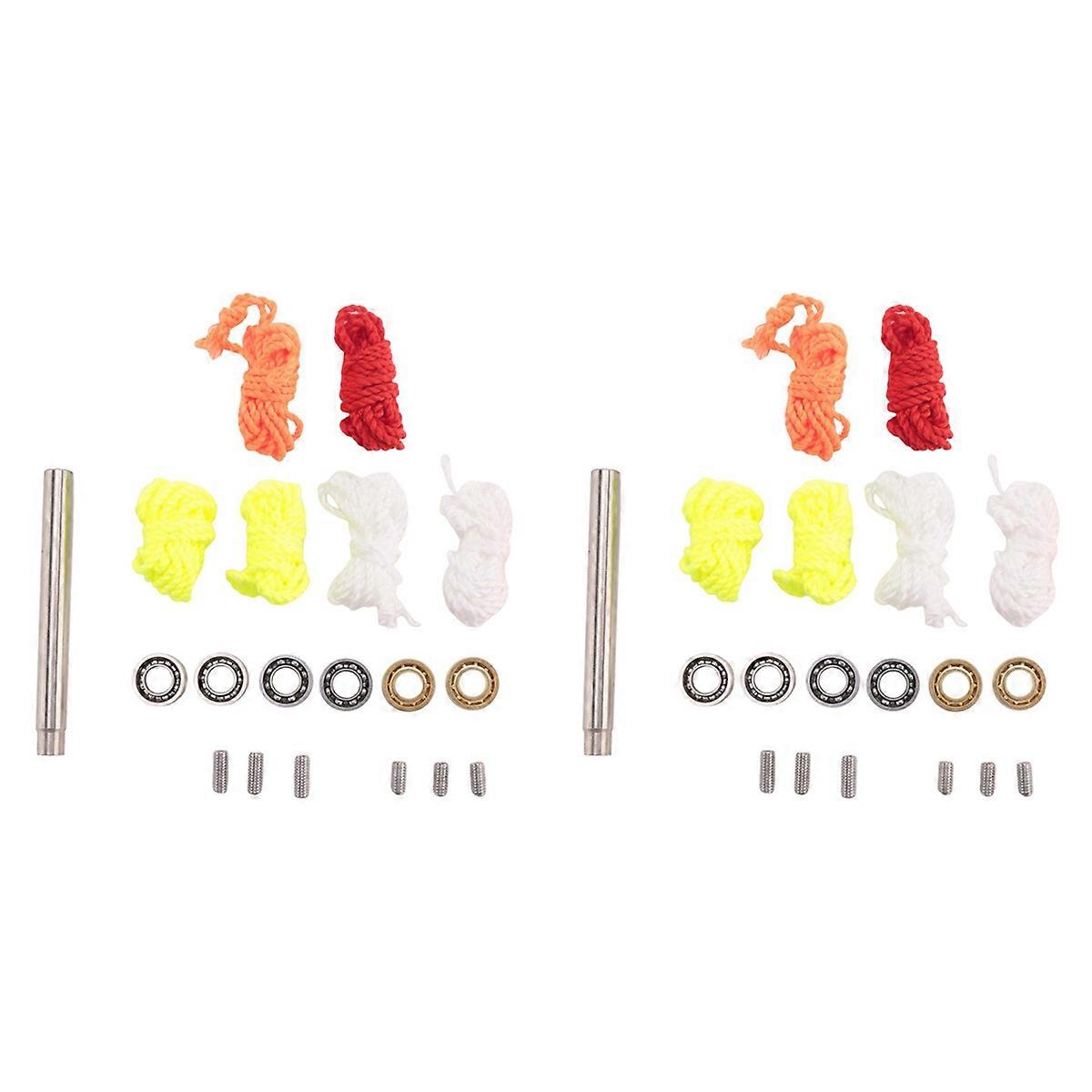 2X Complete Yoyo Bearing Kit 10 Ball Unresponsive Yoyo Bearing+Bearing Removal Tool+12Yoyo String+12