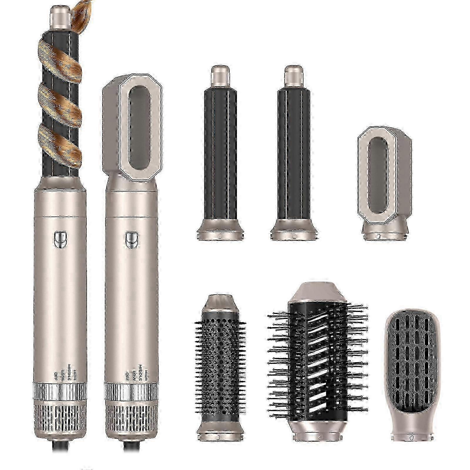 6-in-1 Ionic Hair Dryer Brush Set with Interchangeable Heads for Al...
