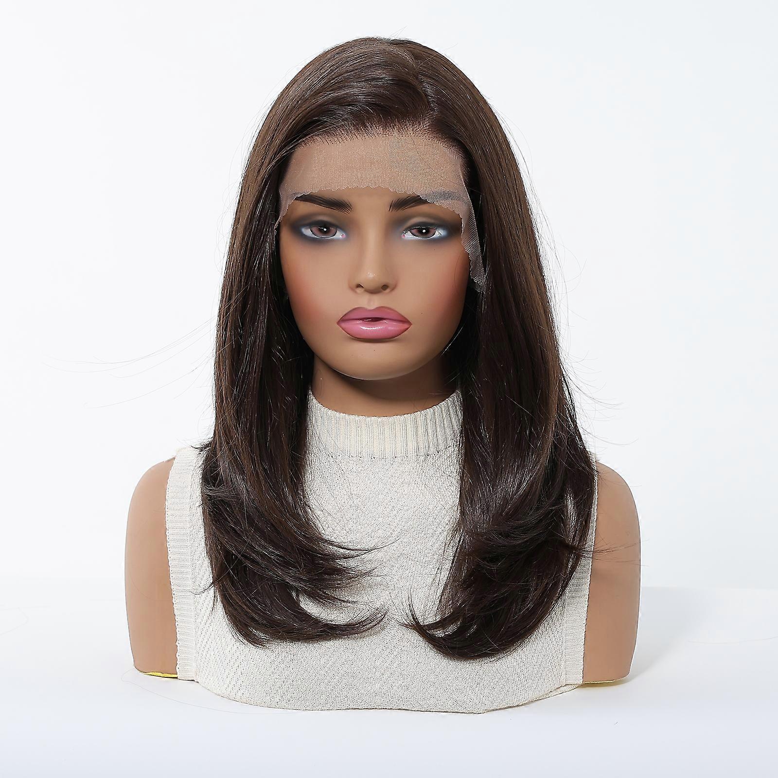 Haircube 13x6 Lace Front Wig – Shoulder-Length Layered Natural Waves for Everyday Elegance
