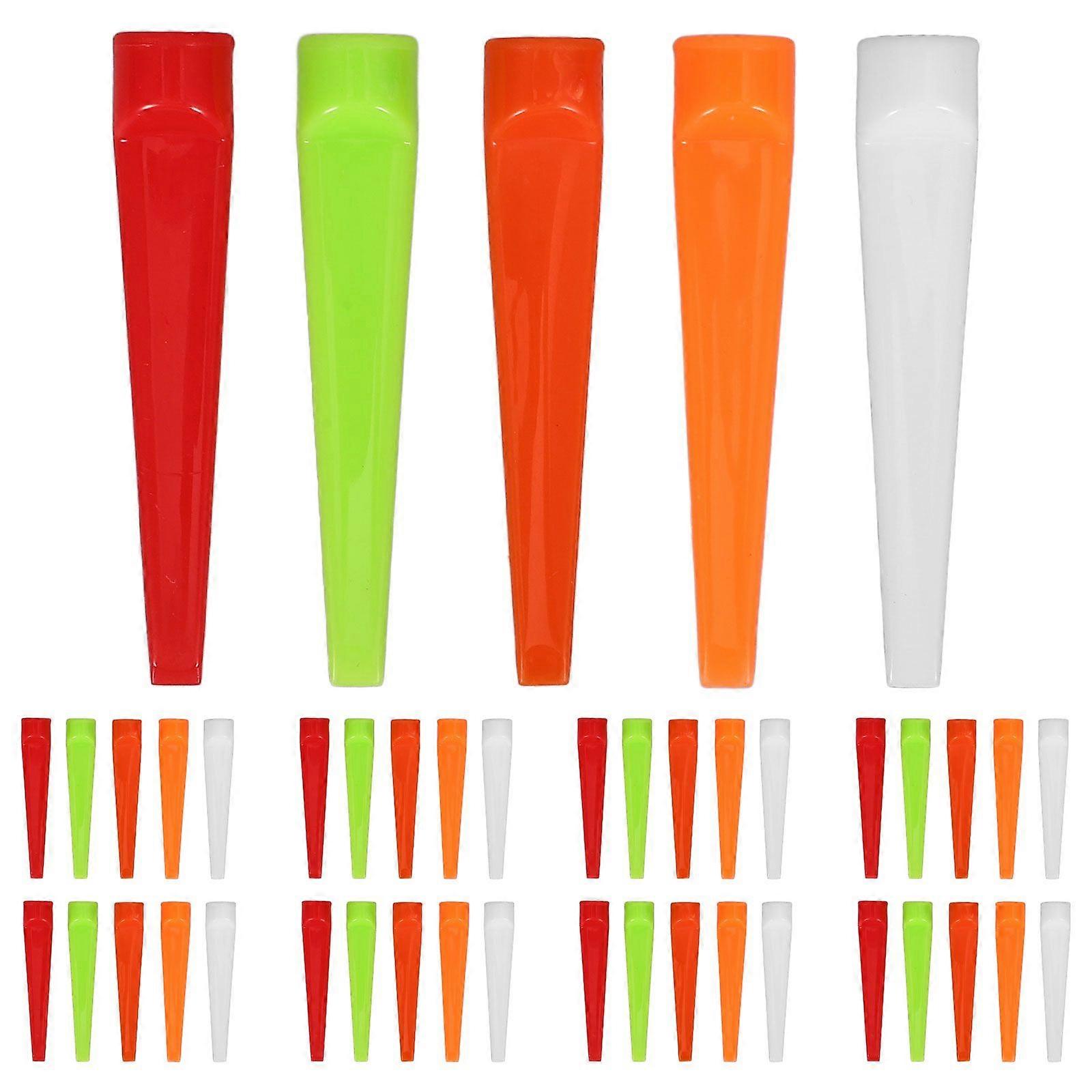 50pcs Τ πλαστικά καρφιά σφαιρών επίπεδη σφήνα Τ εξοπλισμού κατάρτισης προμηθειών αξεσουάρ (τυχαίο χρώμα)