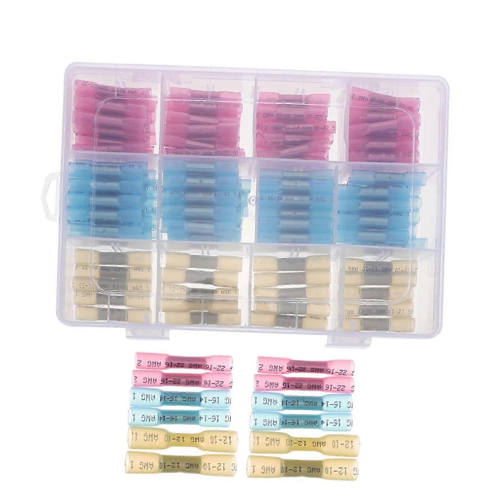 Heat Shrinkable Terminal Connector Kit 200pcs Assortment Connector Set Insulated Connectors