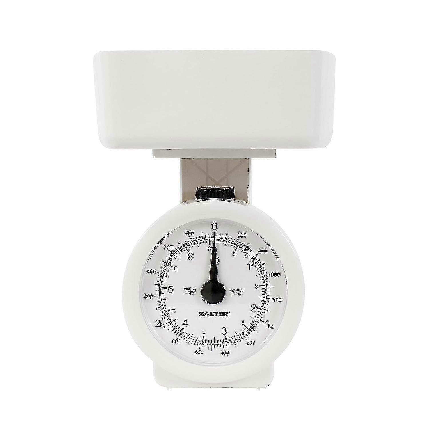 2025 112 Mechanical Kitchen Scale, 3 Kg Maximum Capacity, Analogue, Easy To Read Dial, Dishwasher Safe, Compact Storage, 1 L Detachable Bowl, Batter