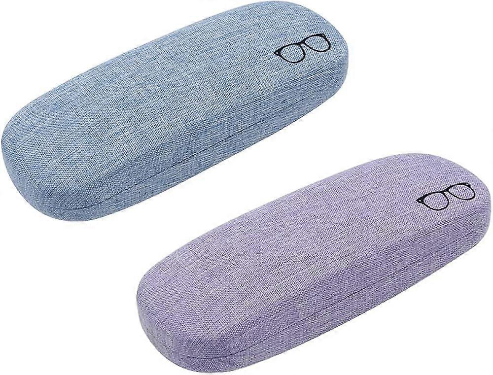 pieces hard case glasses case portable glasses case hard shell linen glasses case