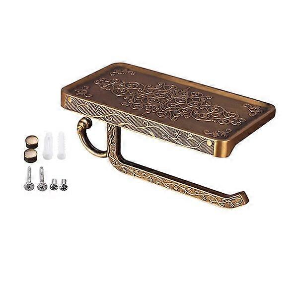 Aluminum paper roll holder with installation accessories, easy to hang and take paper rolls without slipping