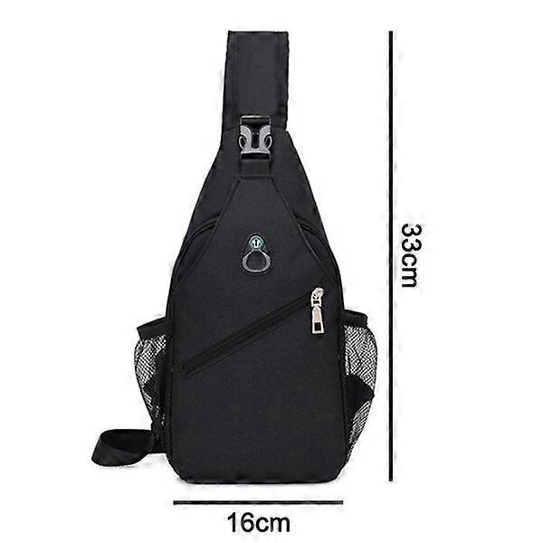 Men's crossbody backpack with adjustable straps and multiple pockets