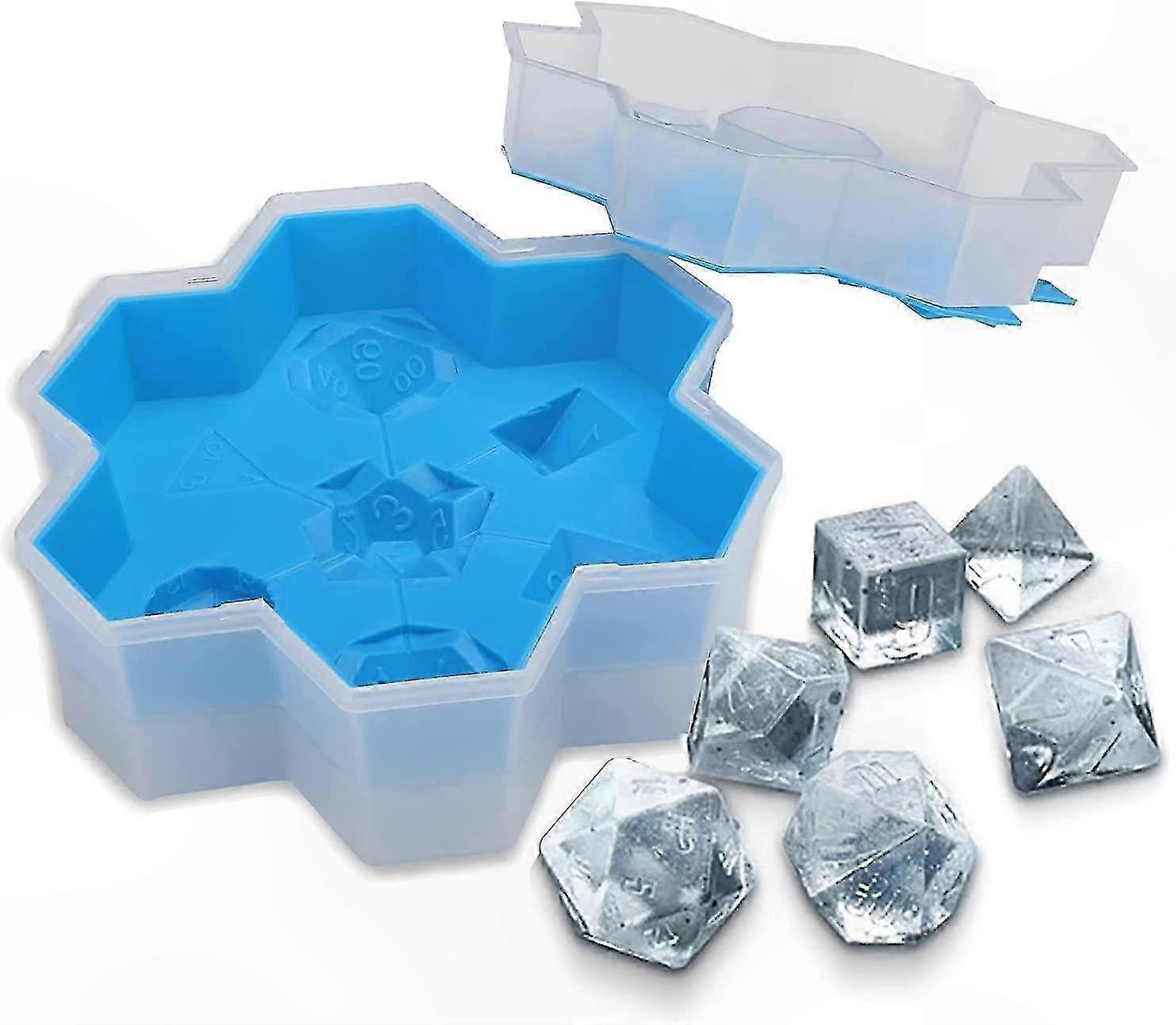 Silicone Ice Cube Tray with Lid, Stackable Mold for Cocktails, BPA-Free Freezer Safe Drink Accessory
