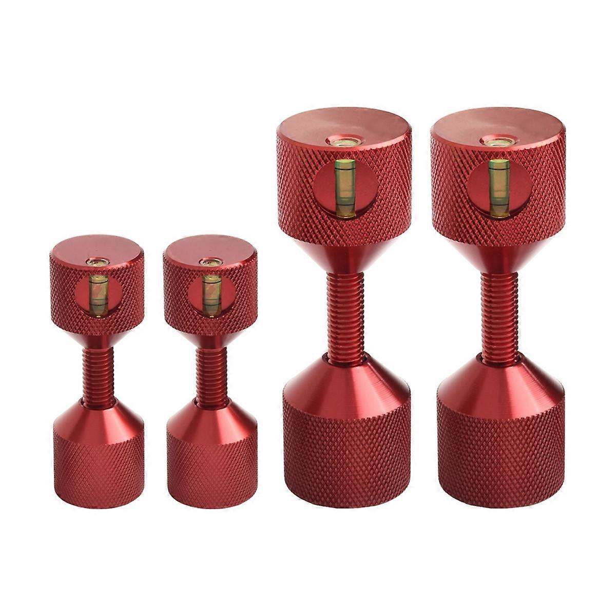 4pcs 1-1/8In and 1-5/8In Aluminum Flange Two-Hole Pin Gradient Positioning Pin for Test Measurement 