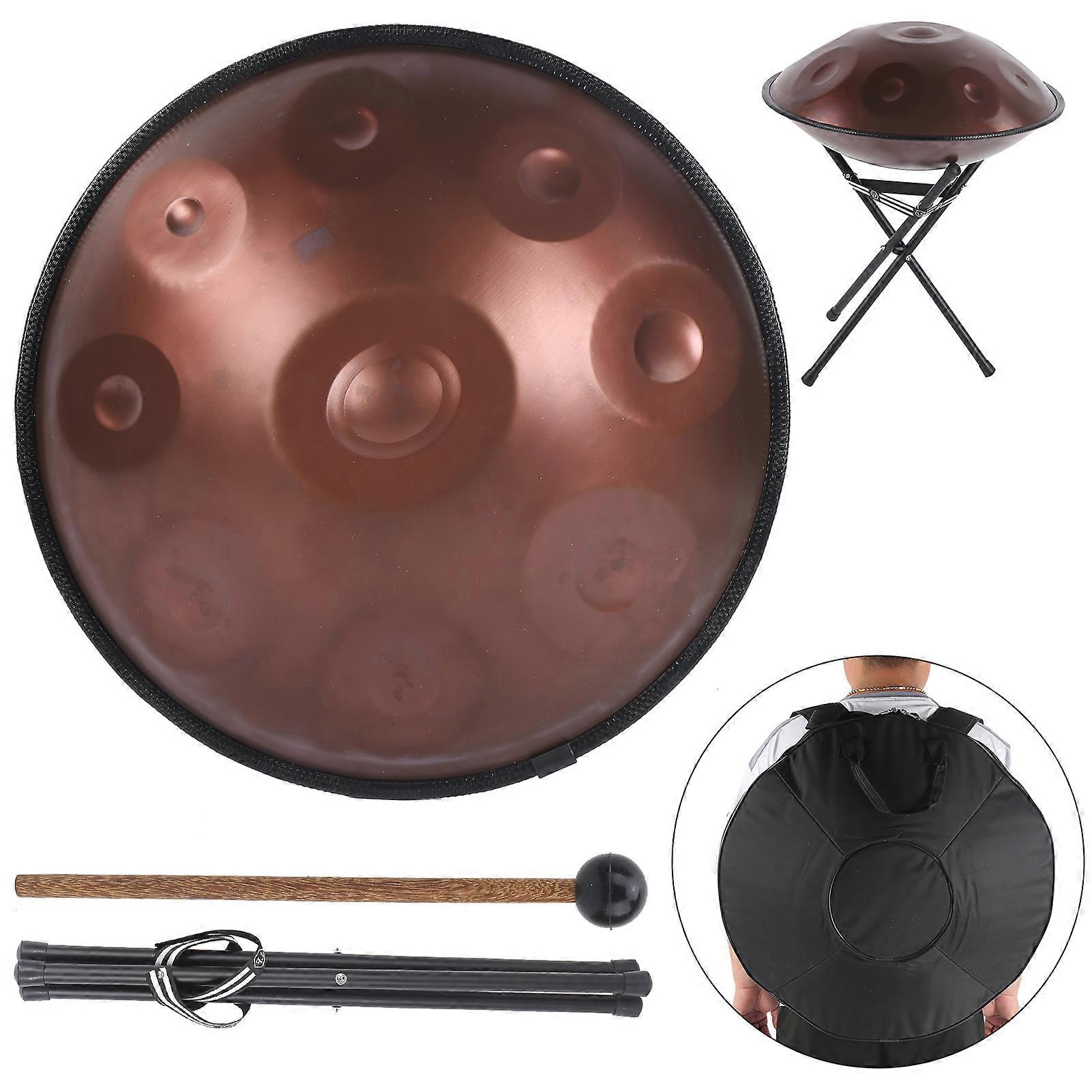 Handpan Kit Testing Hammer & Retractable Drum Stand Set Stainless Steel