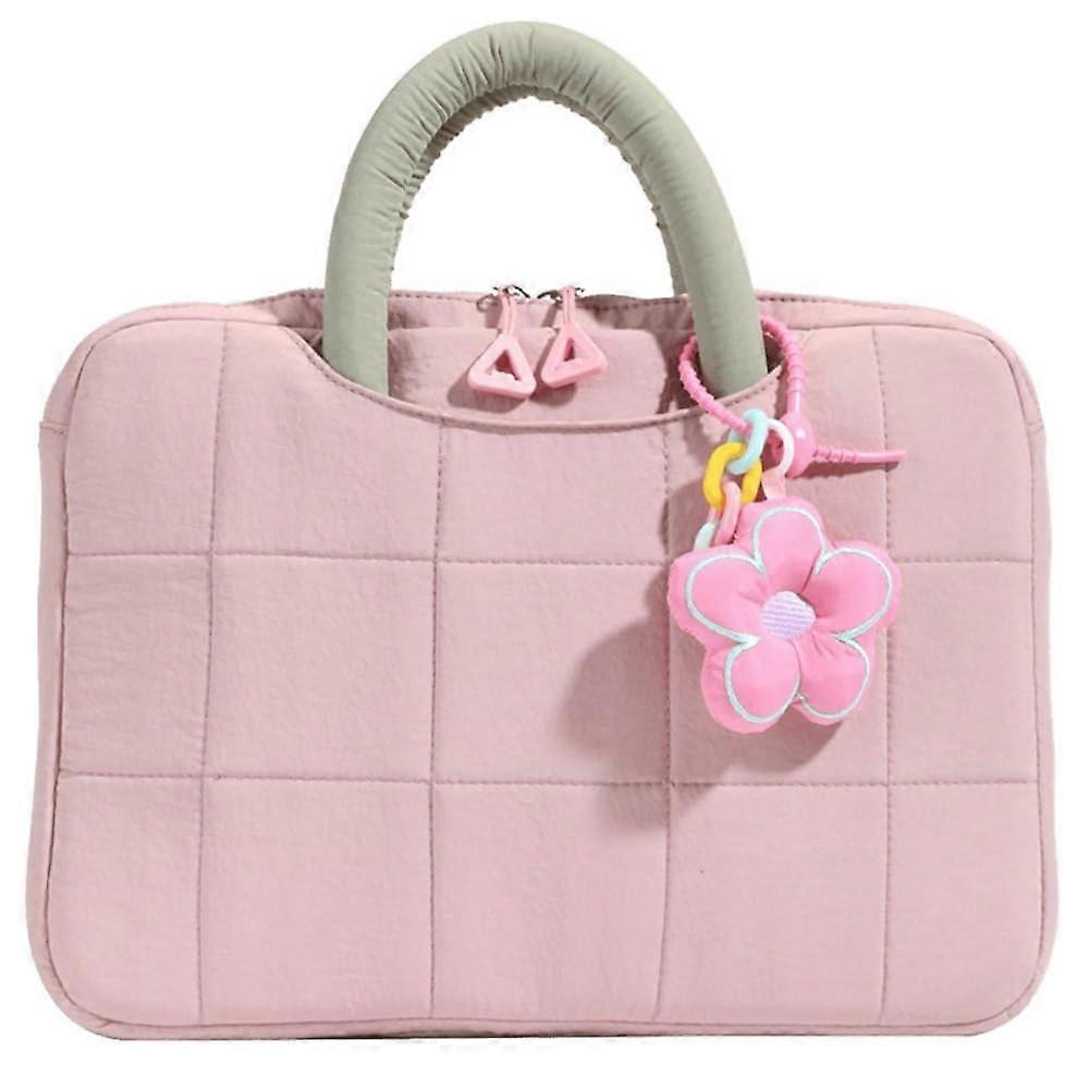 14 Inch Laptop Sleeve Case for Women and Men, Water-Repellent Tablet Briefcase Handbag in Pink, Compatible with Most Laptops