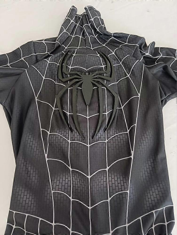 Black Venom Spider-Man 3D Logo Jumpsuit Cosplay Costume Halloween Adult Children Cos
