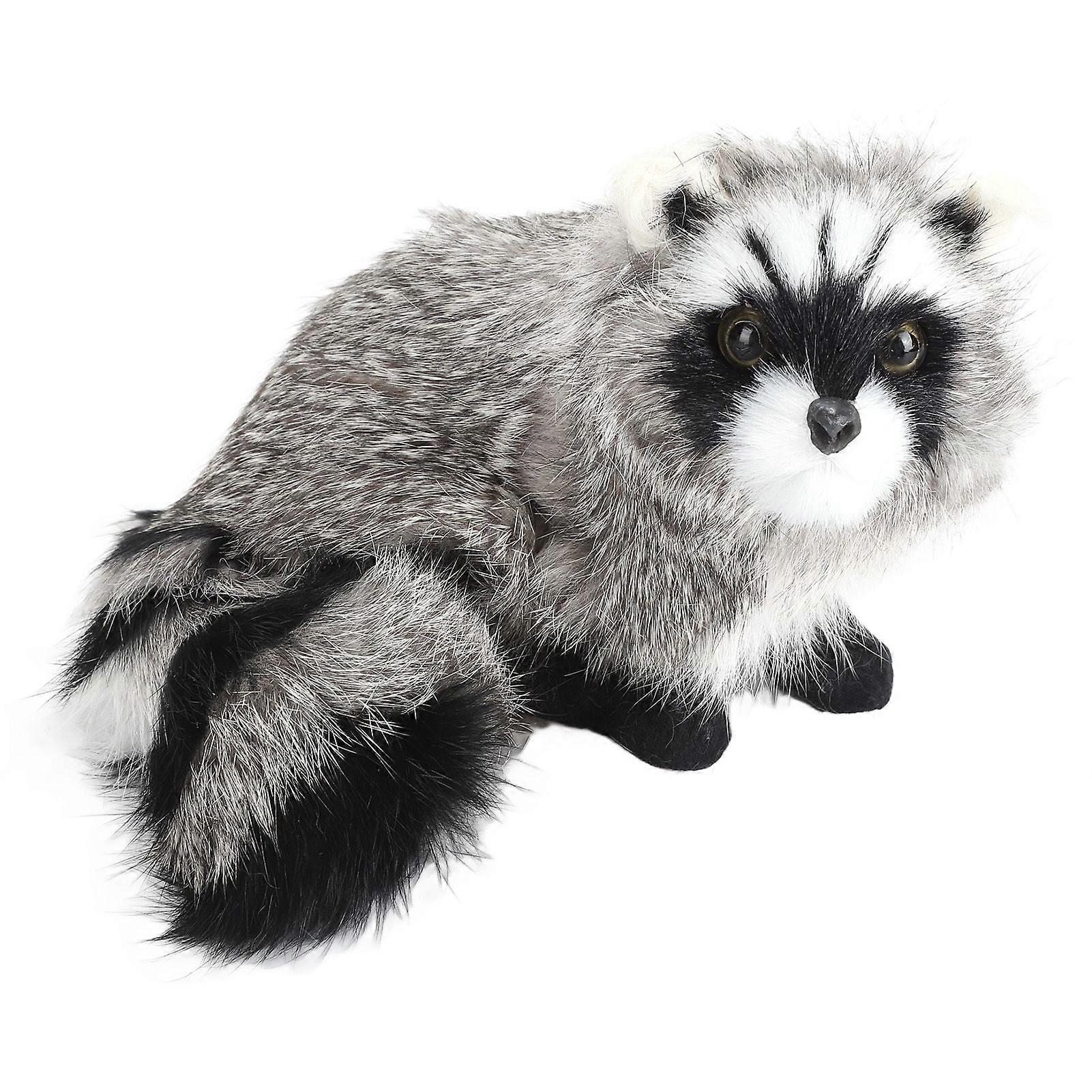 Raccoon Plush Toy Lifelike Cute Soft Handmade Stuffed Animal Toy Plushie Home Decor