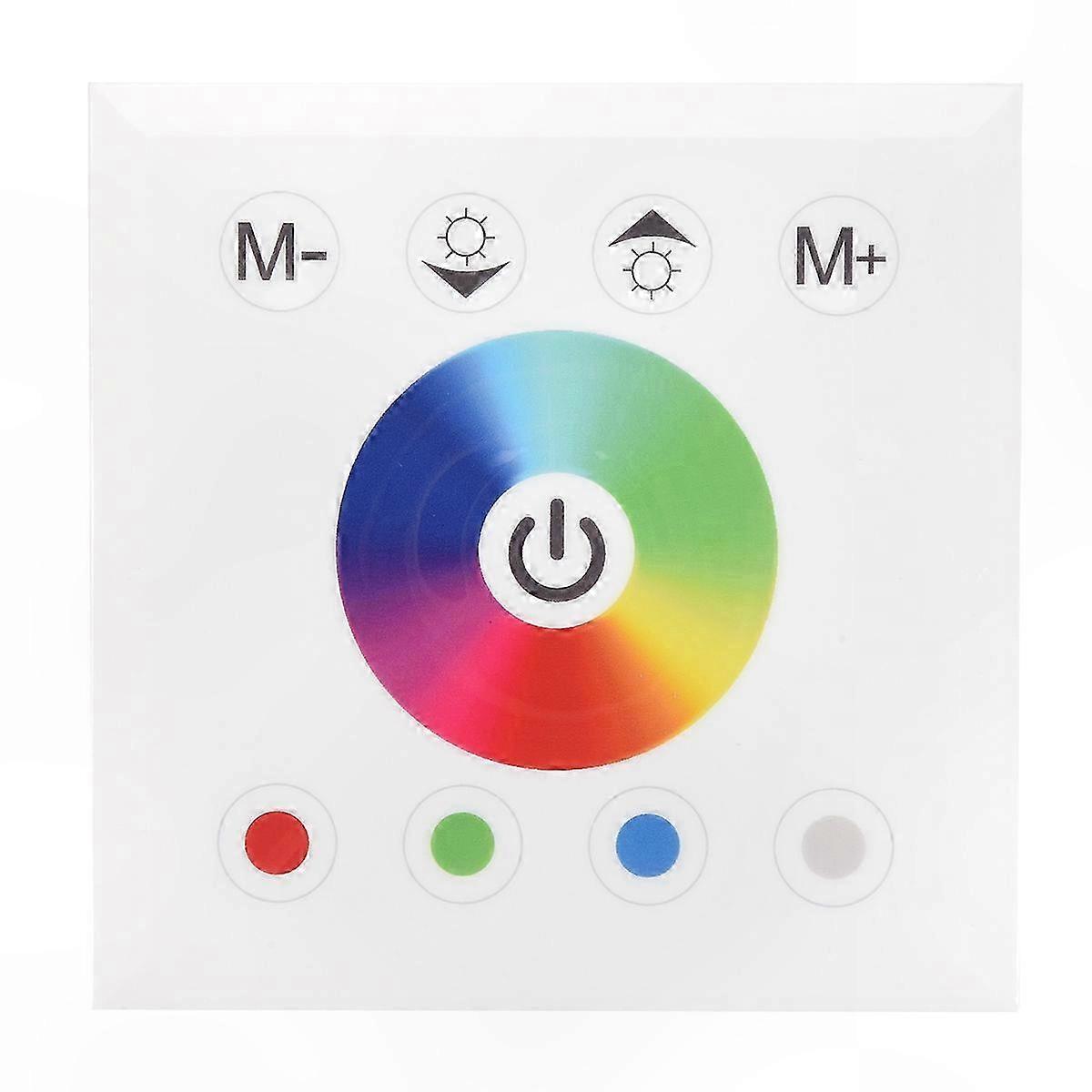 White RGB/RGBW Wall Touch Panel Controller for 12V-24V Lighting Systems