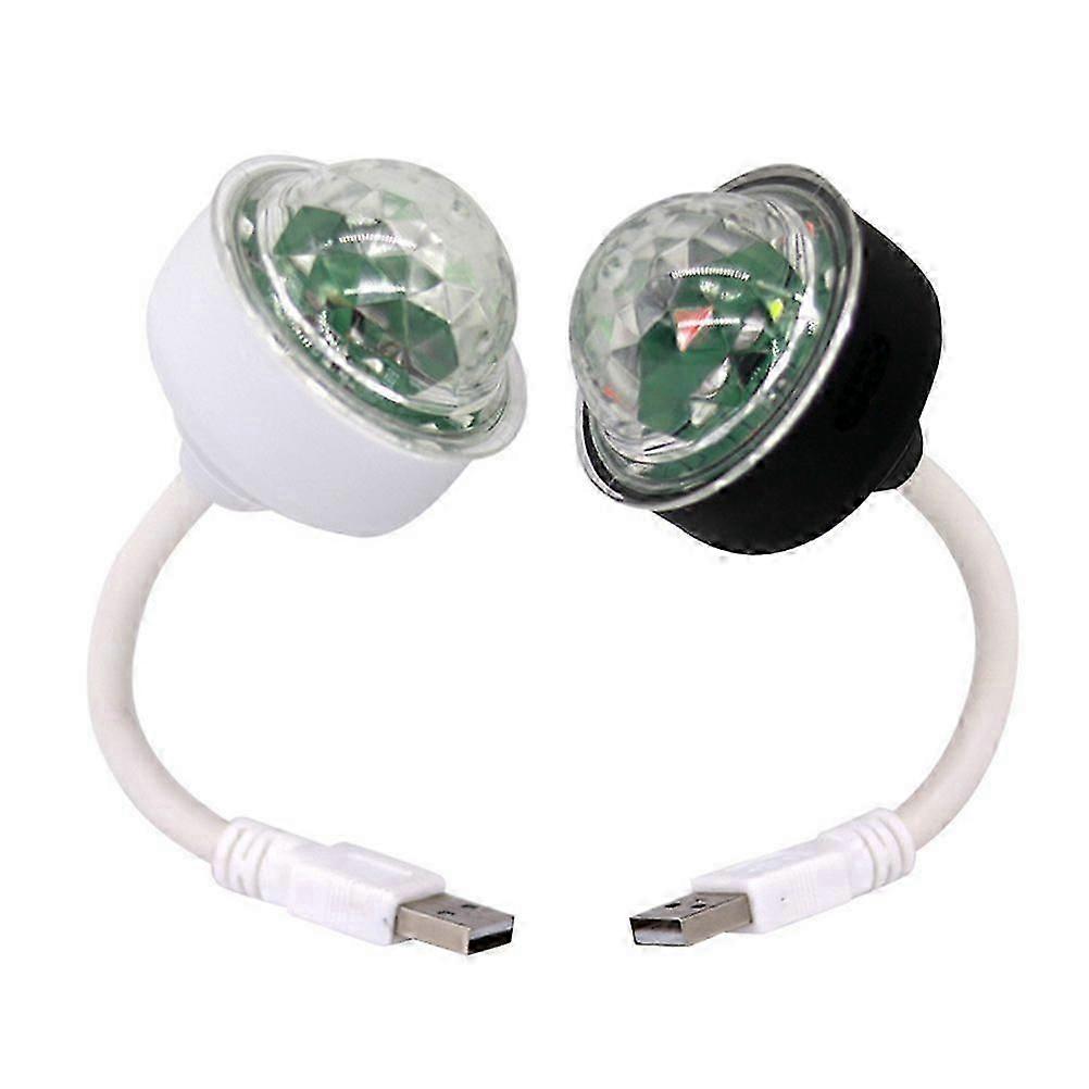 2pcs Mini Disco Light USB LED Disco Light Car Disco Light Color Changing Disco Light