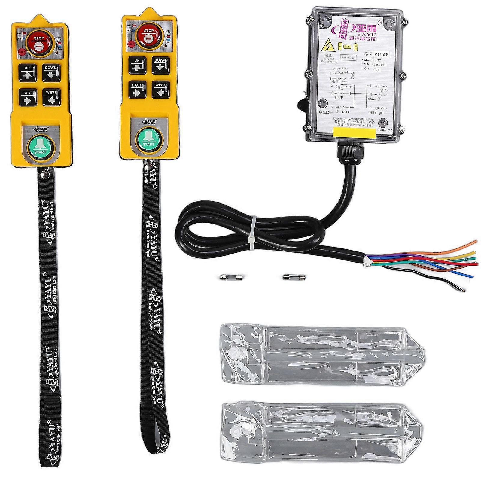 Crane Remote Control Hoist Controller 2 Key Switch 3 Proofing Waterproof ABS ShellAC 220V