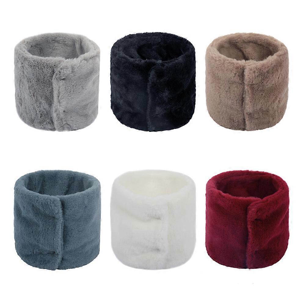 Circle Collar Scarf Solid Color Neck Warmer for Winter Outdoor Use