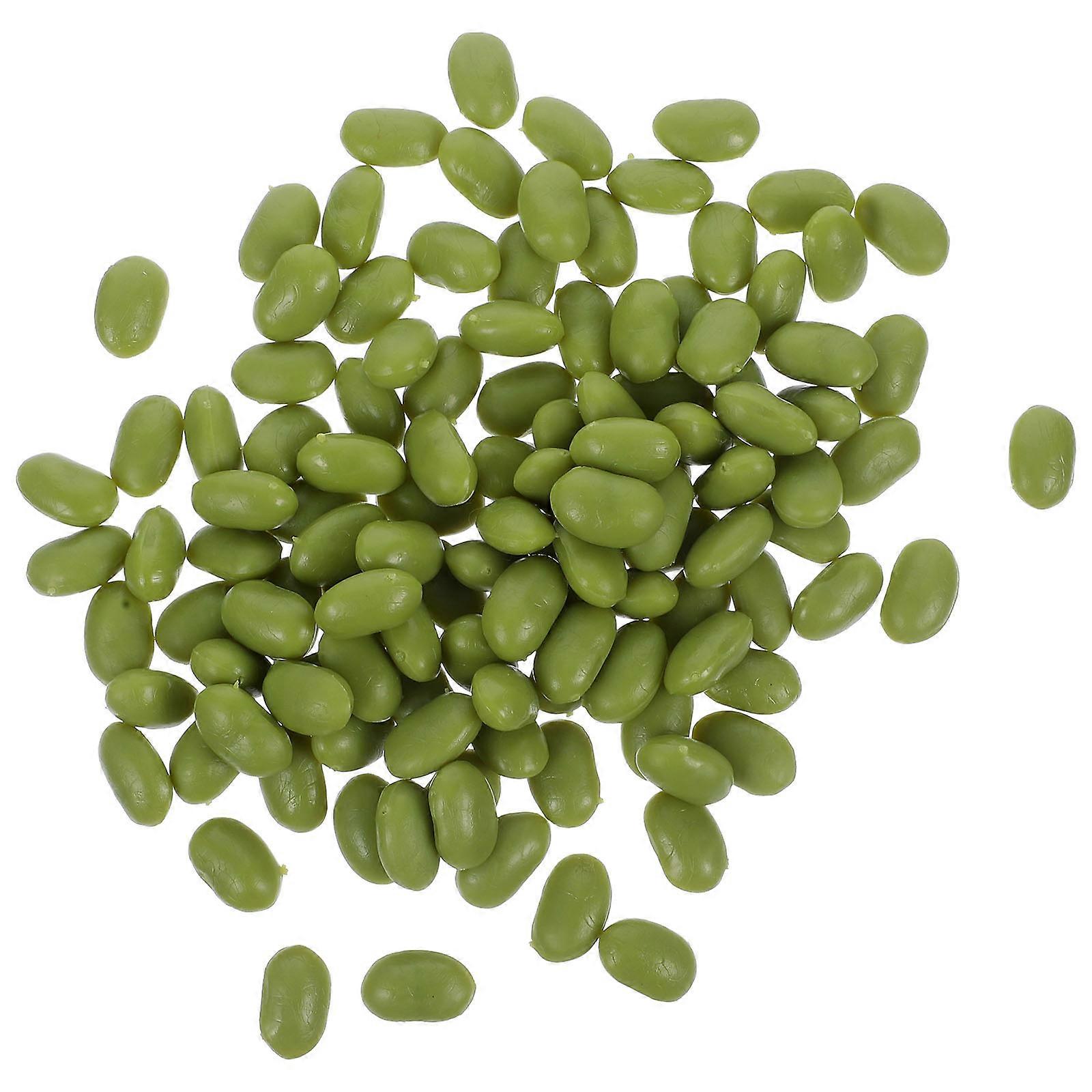 Photography Grain Prop Artificial Bean Model for Store Market Display Green Pvc Decoration 1Pack