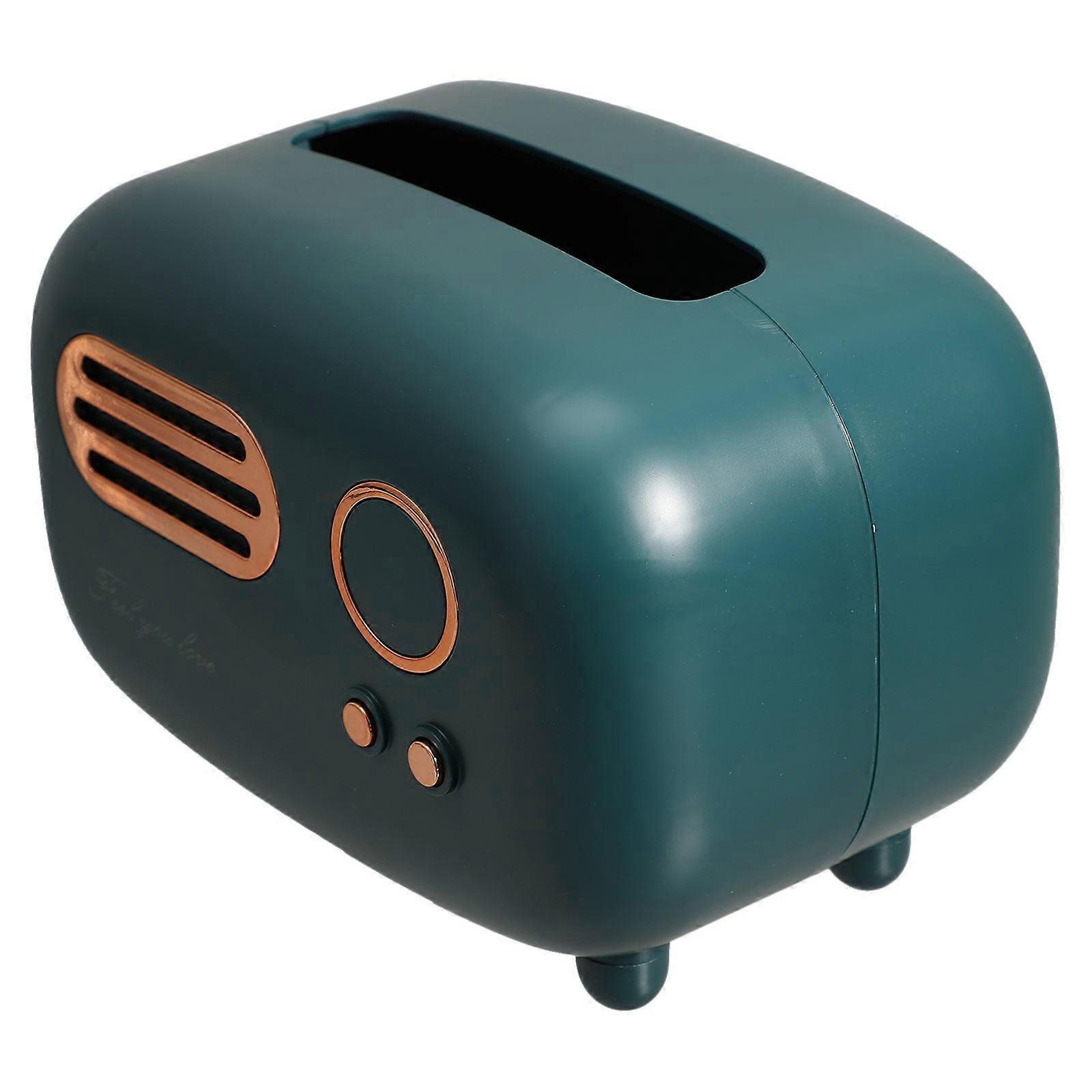 TV Shape Tissue Box Green for Home Use 1Pcs Creative Household Paper Container