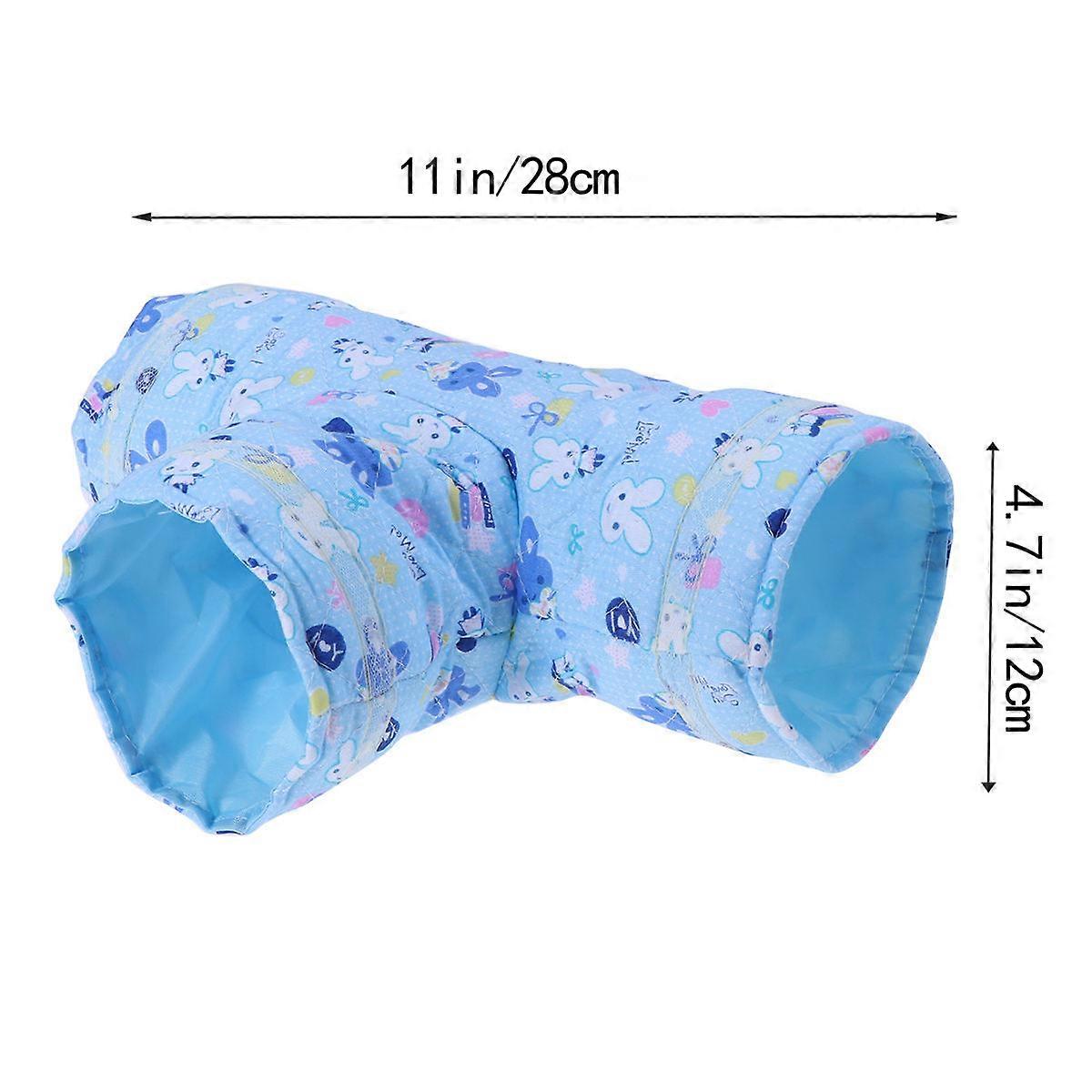 Pet Animal Tunnels 3 Way Tubes Indoor Play for Cats Durable Material with Hanging Balls 1Pack