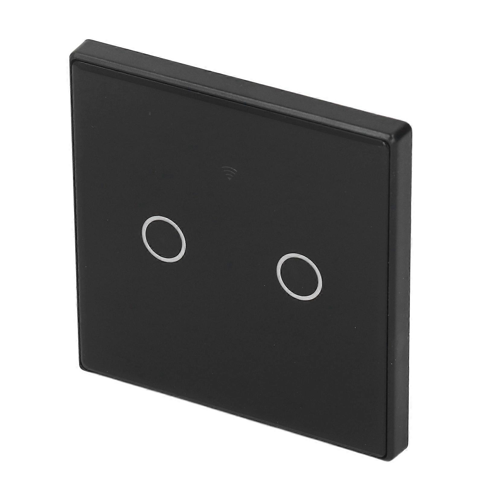2 Gang 1000W Smart WiFi Light Switch Touch Panel 2.4GHz