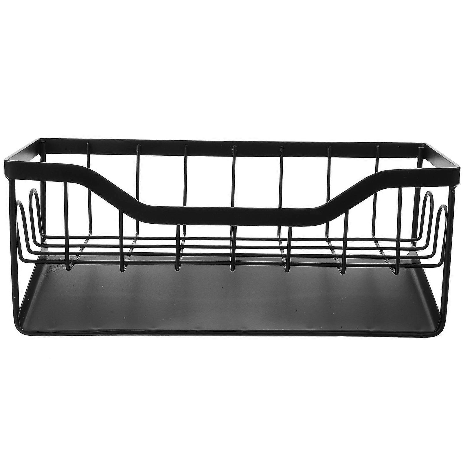 Kitchen Sponge Holder Carbon Steel Kitchen Sink Rack for Easy Drainage