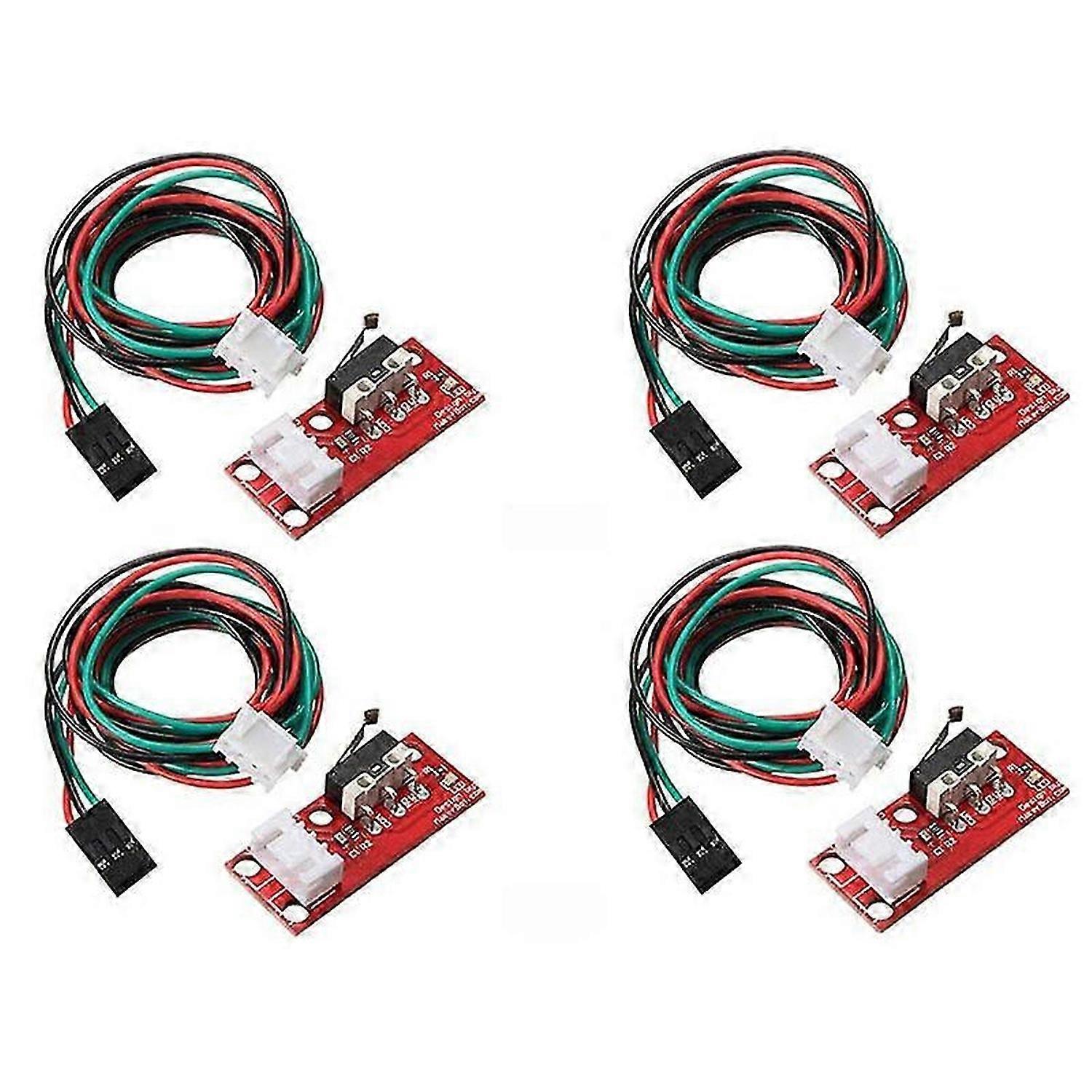 4Pcs 3D Printer Endstop Mechanical Control Panel Parts Limit Switch RAMPS 1.4 with 3-Pin 70cm Connec