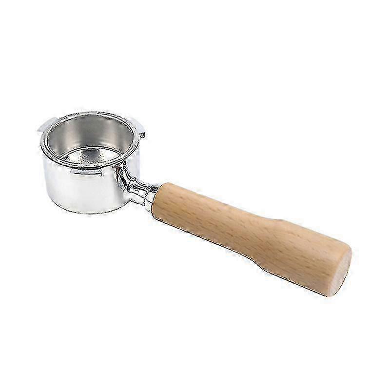 51mm Coffee Bottomless Portafilter With Filter Basket & Wooden Handle Replacement