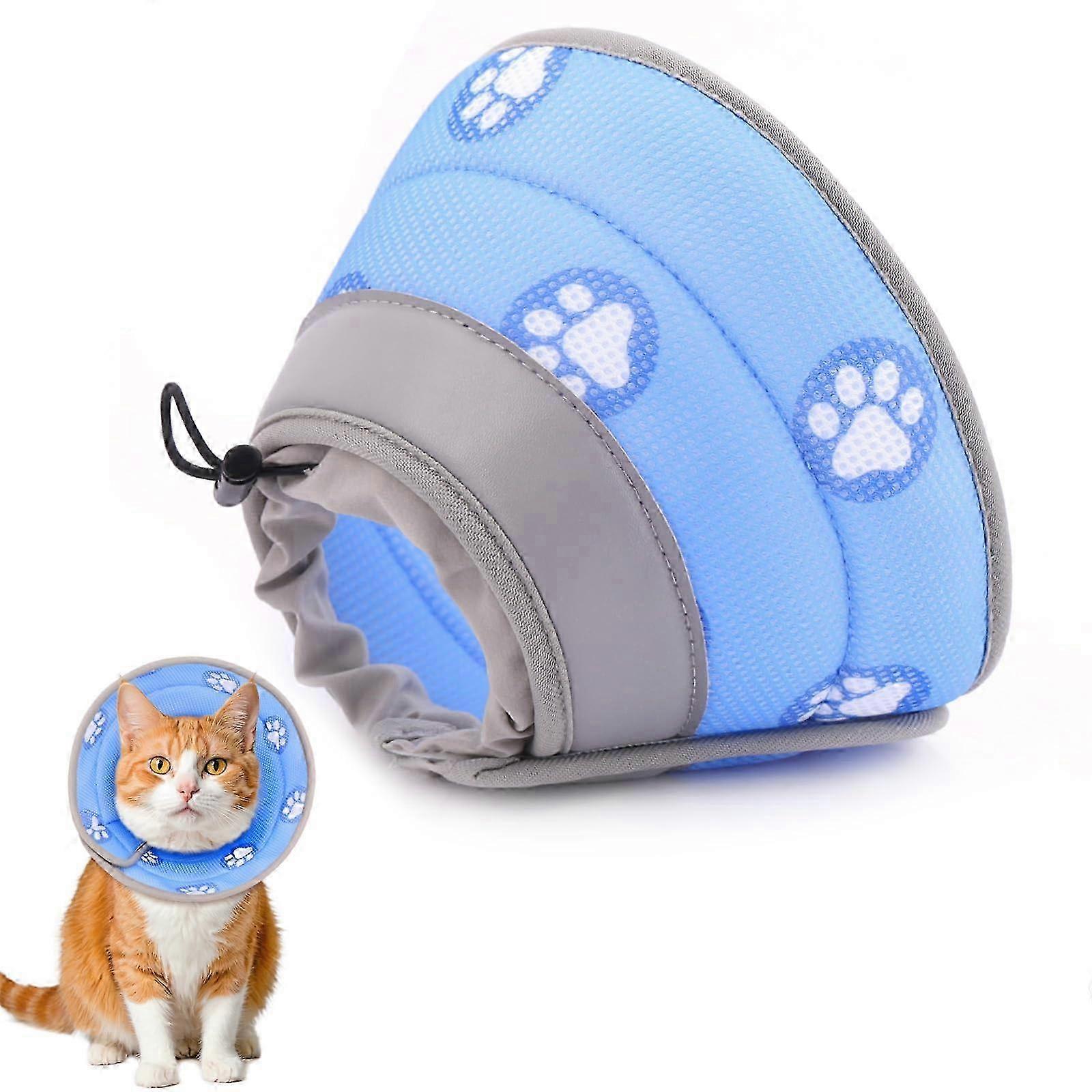 Soft Cat Cone for Surgery Recovery - Adjustable M (8-10 Inches), Comfortable Pet-Friendly Elizabethan Collar