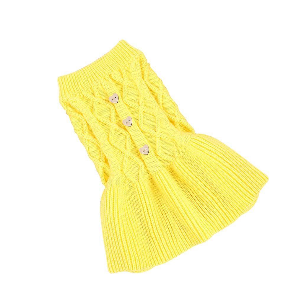 Lovely Sweater for Pet Use Comfortable 1Pcs Yellow