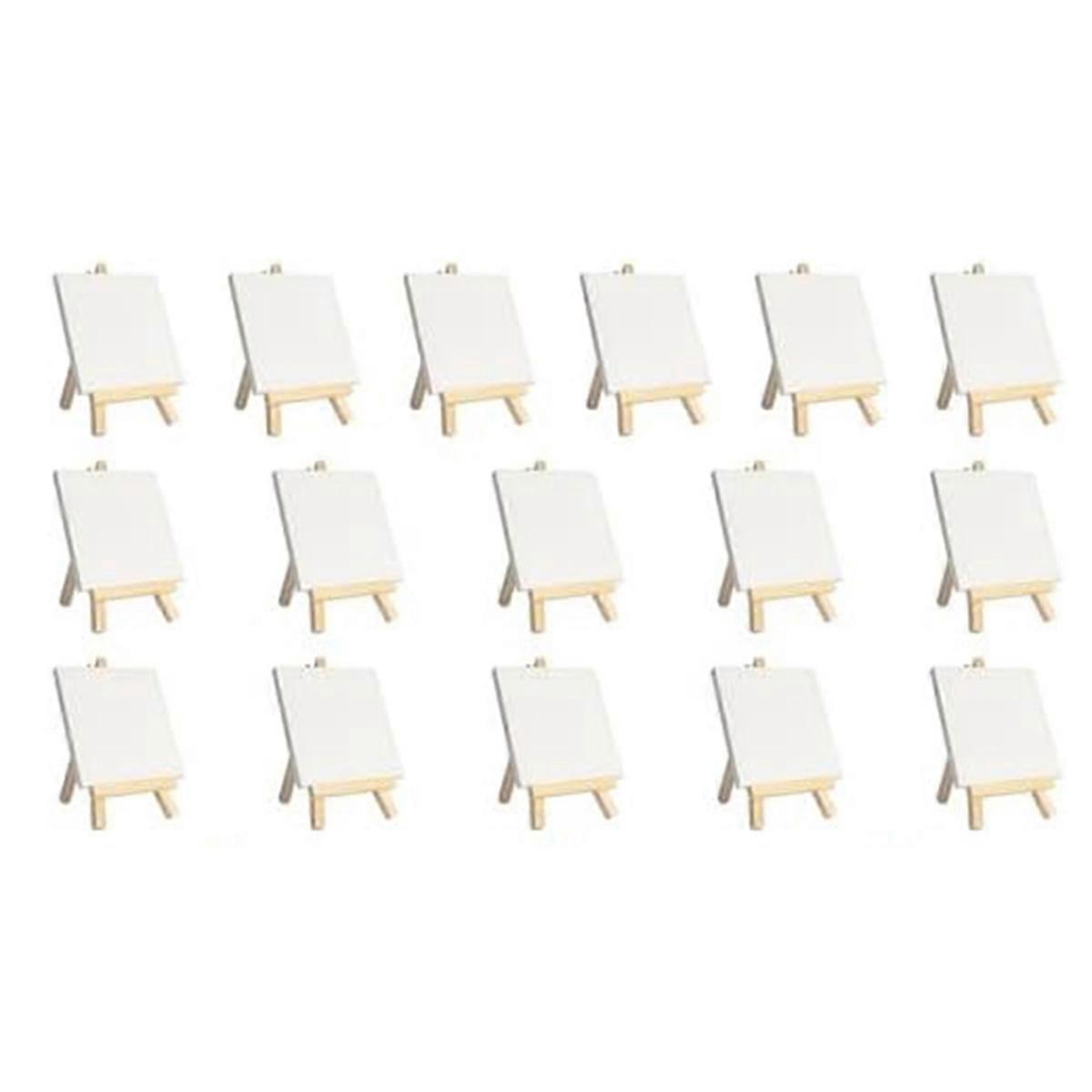 Mini Canvases with Easel Sets 16 Pack,4x4In Art Canvases Painting Kit