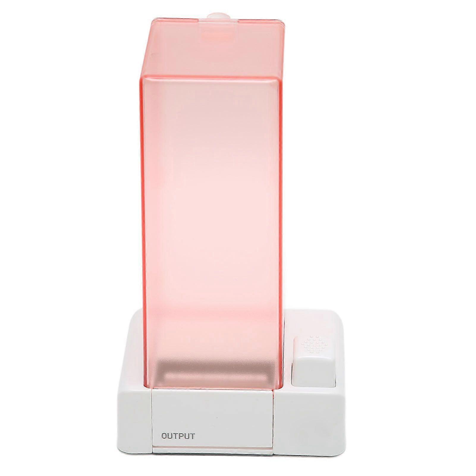 Automatic Cotton Pad Holder Pink Transparent Appearance Easy Take PC Automatic Cotton Pad Storage Box with Nonslip Bottom