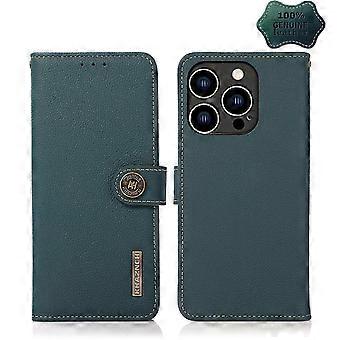 Voor iPhone 14 Pro KHAZNEH Custer Lederen RFID Telefoonhoesje 2025