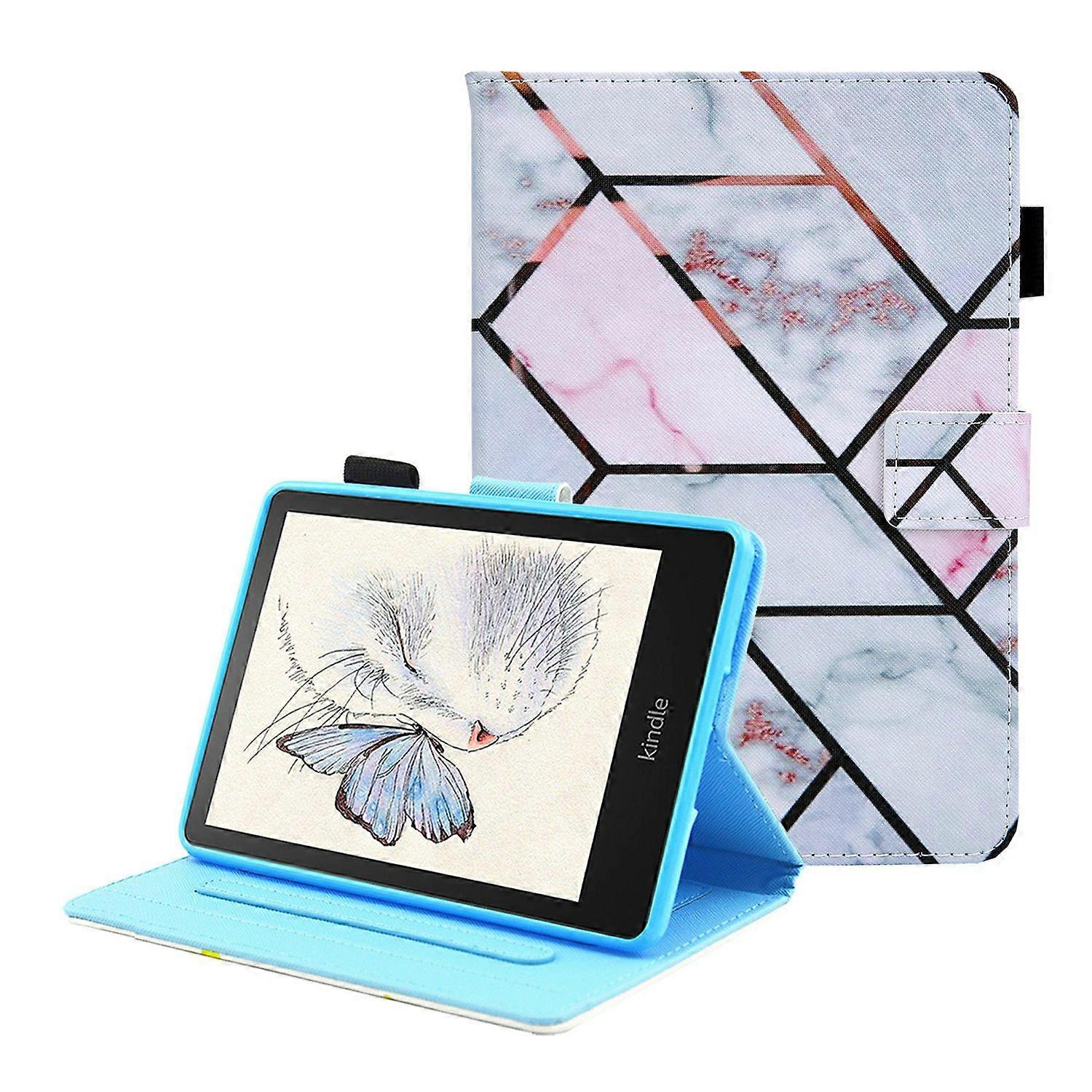 Foldable Stand Card Slots Design Pattern Printing Full Protection Leather Case Cover for Amazon Kind