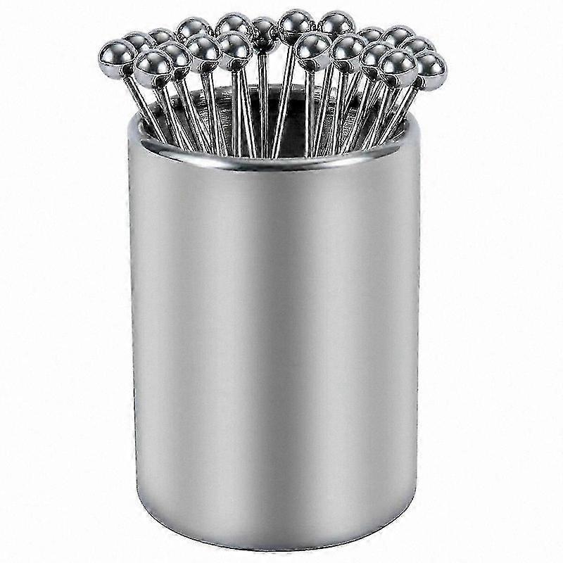20-Pack Stainless Steel Appetizer Picks with Storage Case