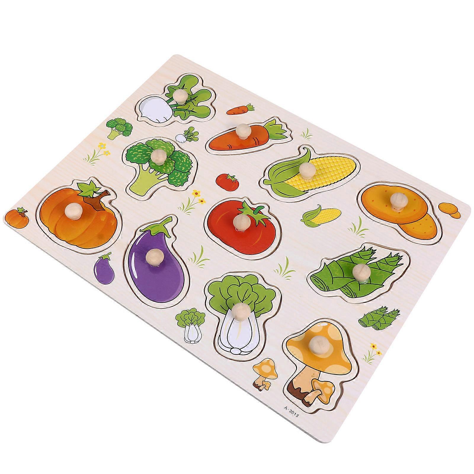 Wooden Educational Puzzle Toy for Kids Playing 1Set Colorful Jigsaw