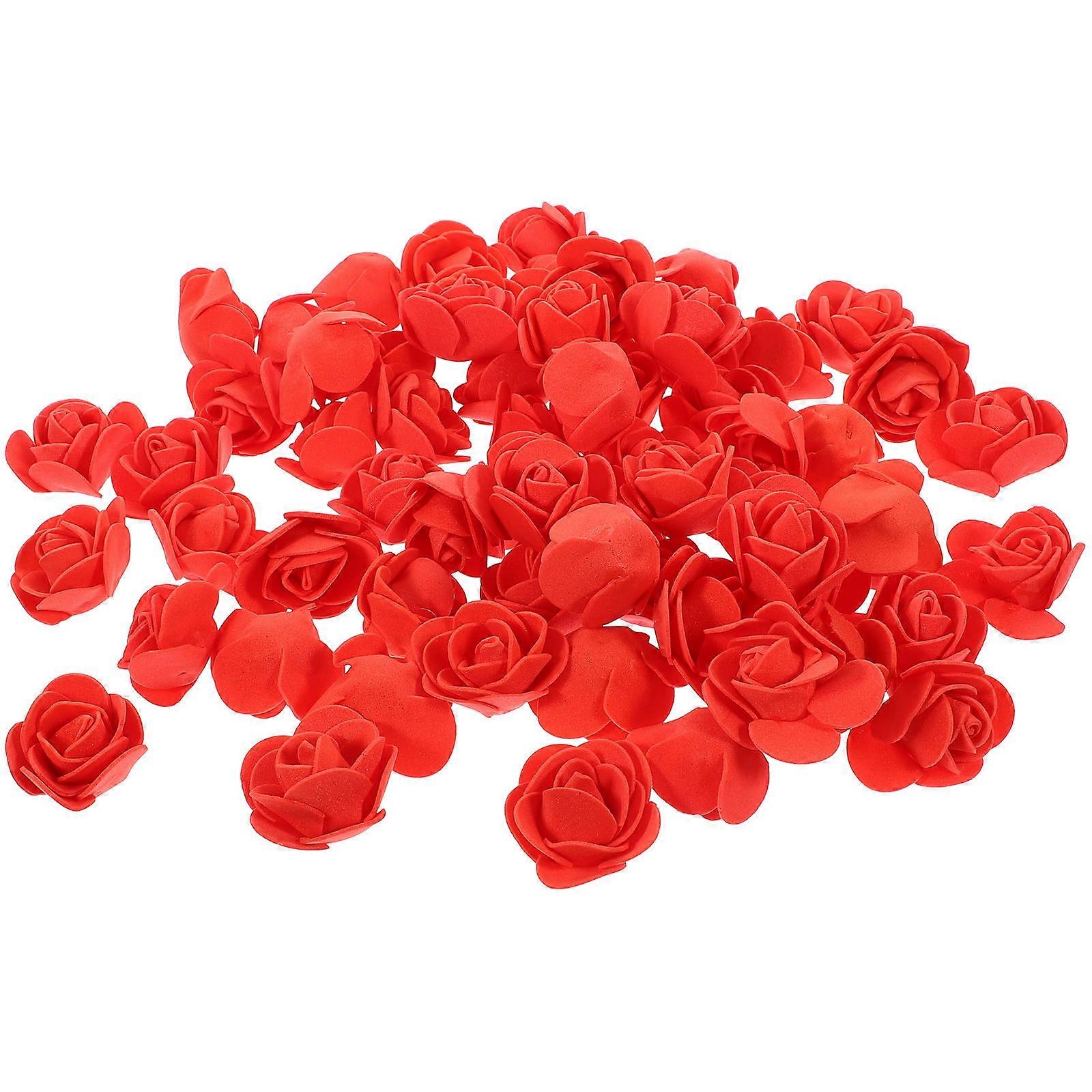 Red Foam Rose Head Artificial Rose Heads for DIY Crafting 1000Pcs Pe Foam