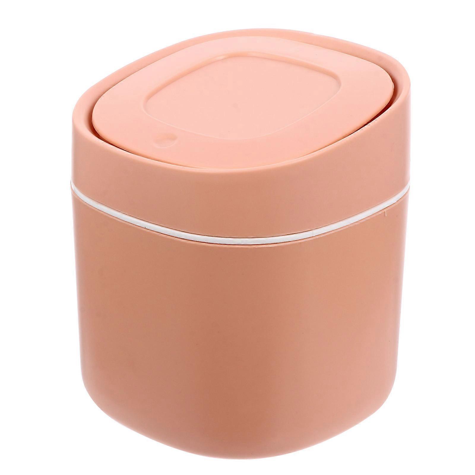 Trash Containers Mini Desktop Bin with Cover 2Pcs for Home Use