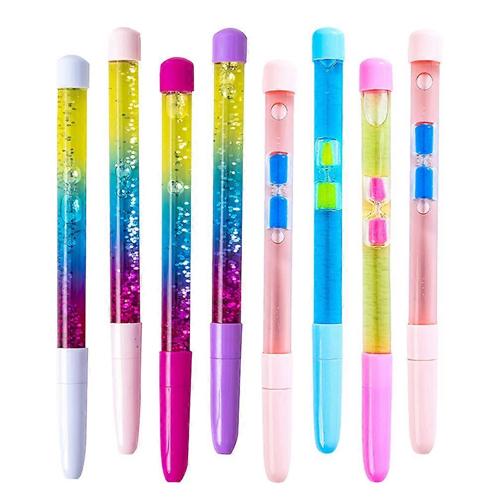 Multi-Use Writing Pens with Quicksand Design Set of 16 Colorful Pens