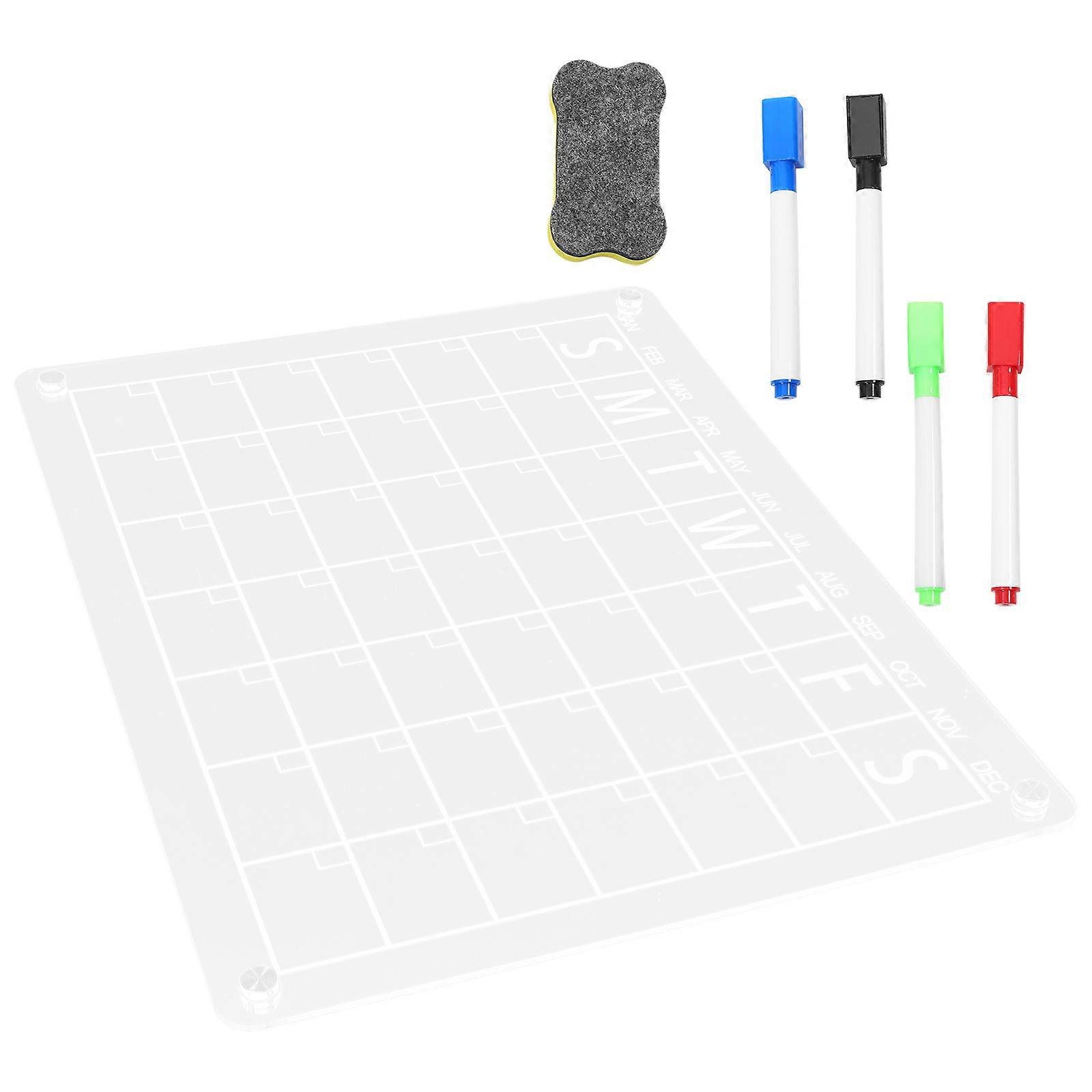Transparent Acrylic Writing Board Memo Board for Office 3Sets White