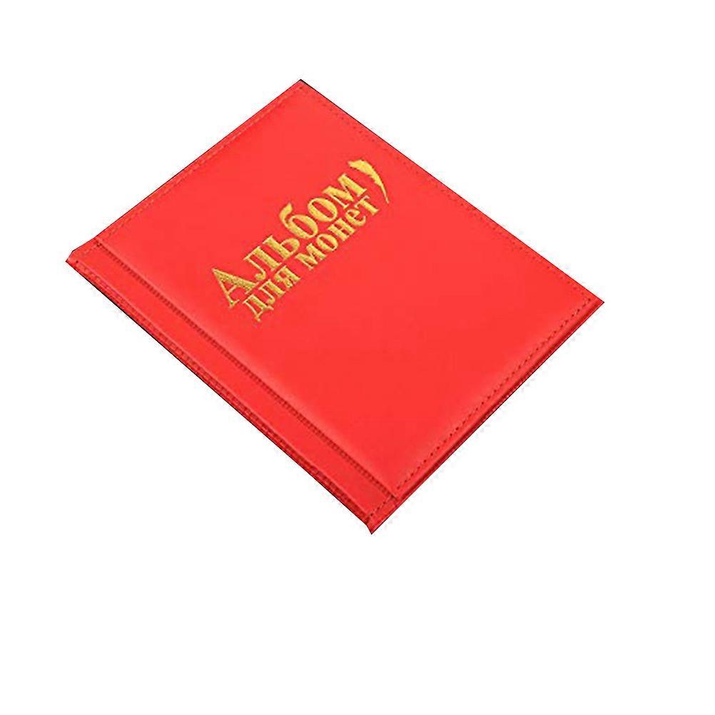 Coin Collection Book Coin Holder for Collection Use 250 Pockets Red Album