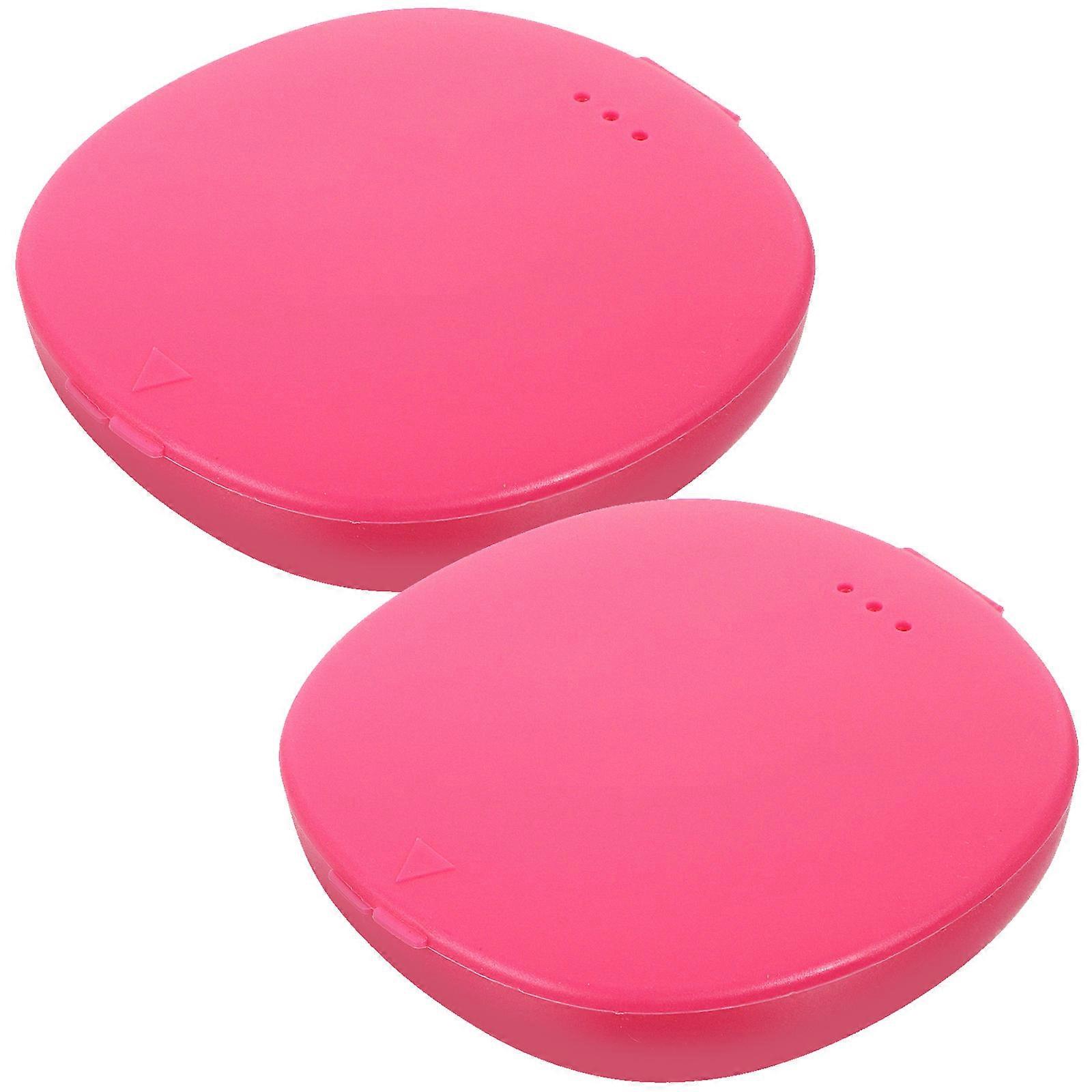 Pink Silicone Storage Holder Box for 8Pcs Portable Use